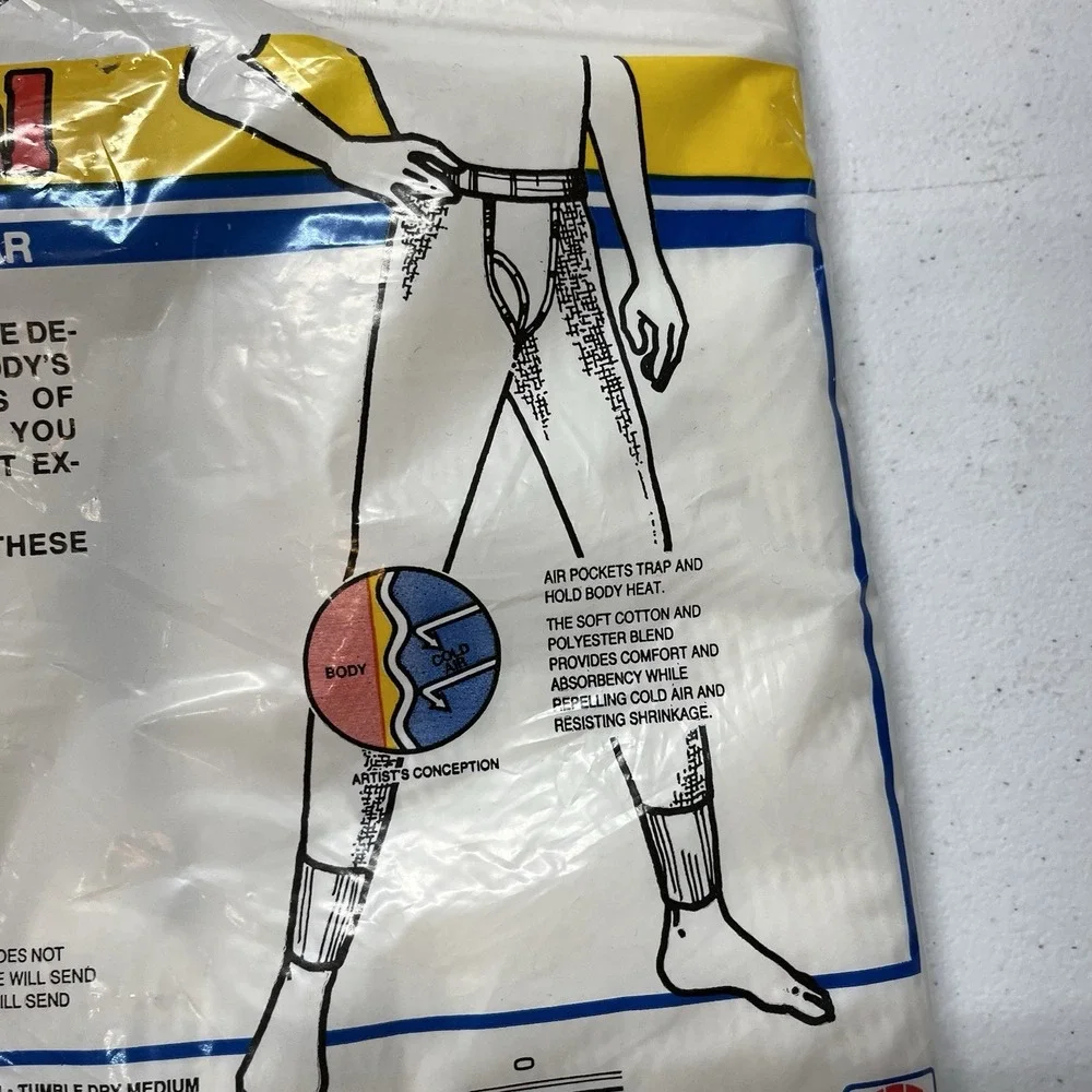 Vintage Fruit Of The Loom Thermal Underwear Set XL Long Sleeve Pants NOS 1983